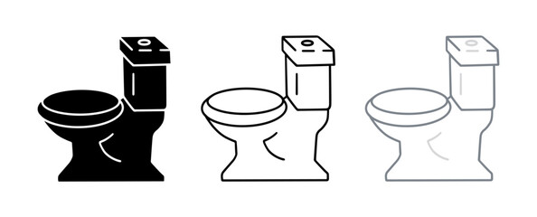 Set of Toilet seat cartoon doodle, Vector, Illustration.