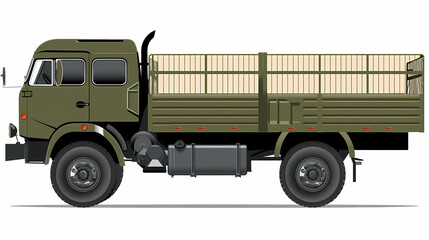 Obraz premium Ftat truck isolated on white background vector image