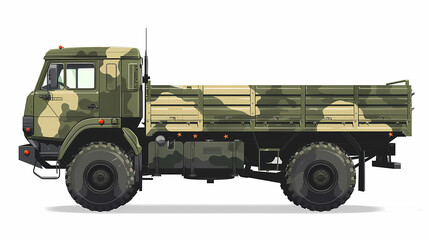 Obraz premium Ftat truck isolated on white background vector image