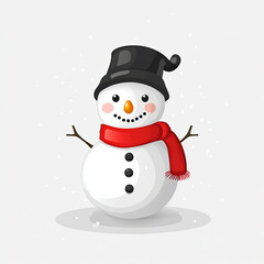 snowman with hat