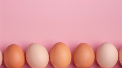Fototapeta premium Tranquil Nature Vibes - Serene Display of Chicken Eggs on Soft Background