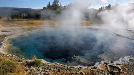 Hverir Hot springs, geothermal area near the katla in iceland. AI generated illustration