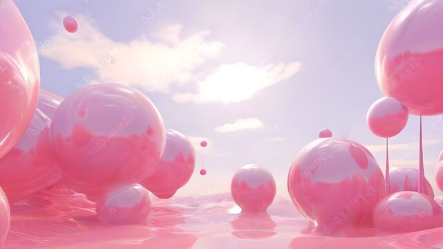 Abstract fantasy landscape purple Cumulus clouds aesthetic background
balloons flying in the sky - Powered by Adobe