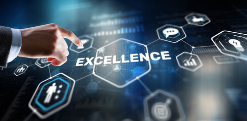 Business Excellence concept. Pursuit of excellence 2024