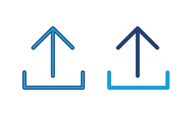 Upload icon vector. load data symbol