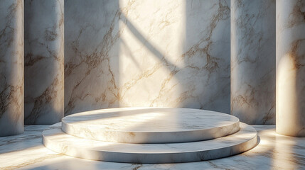 Fototapeta premium 3d luxury podium for your product. Generative AI