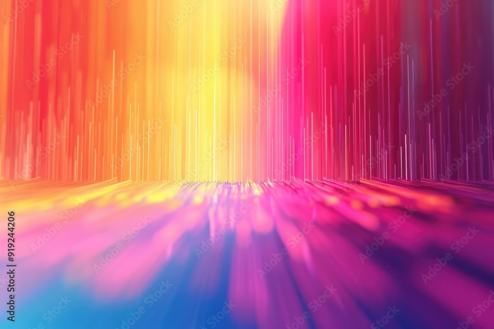Poster a vibrant and dynamic abstract design featuring lines and colors that can be used as a background fo