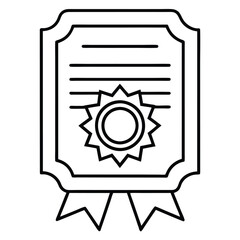 High Detail Maximalist Diploma Certificate Illustration on White Background