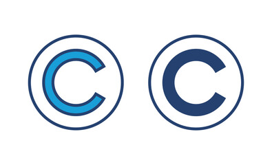 Copyright icon vector. copyright symbols