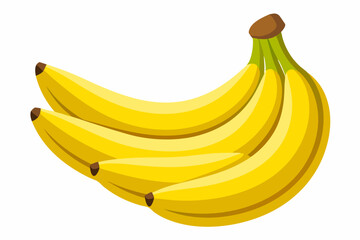 Yellow ripe bananas Design that looks simple Isolated