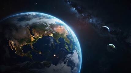 Obraz premium earth in deep space