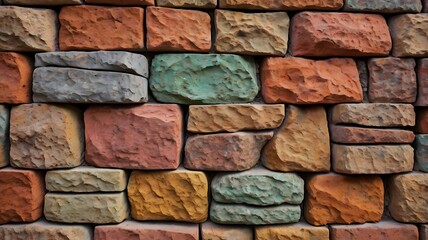  colorful bricks  wall background