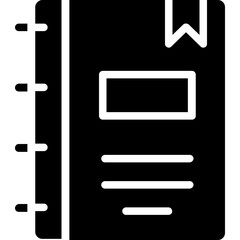 Phone Directory vector icon in glyph style 