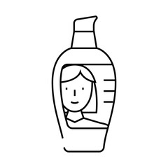 face moisturizer cream line icon vector. face moisturizer cream sign. isolated contour symbol black illustration