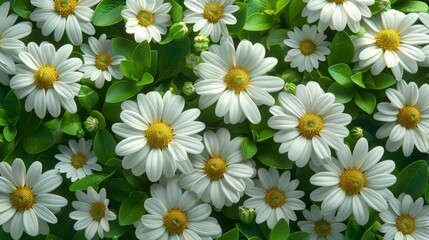 Obraz premium A Close-Up of Blooming Daisies