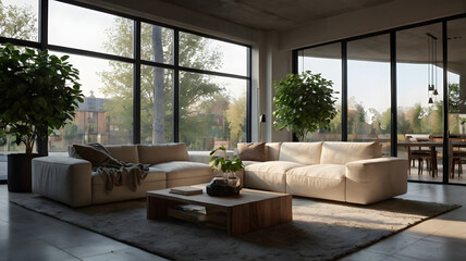 Elegant Interior Design of a Bedroom: Showcasing Stylish Decor and Bed Arrangement