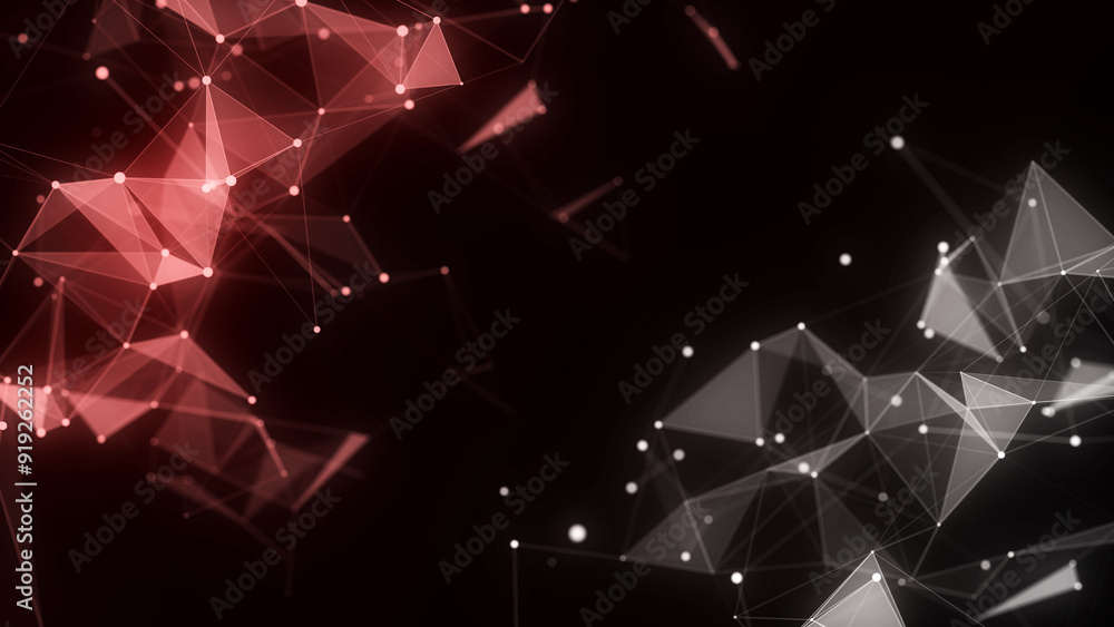 Poster business futuristic backdrop. network connection structure cyberspace with moving particles. abstrac