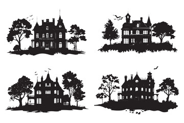 Fototapeta premium Halloween Vector Art,Spooky Halloween Vector, 