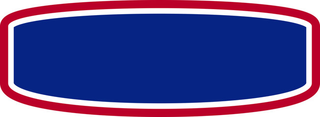 American sticker icon. Flat style.