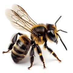 Macro Photography of a Honey Bee