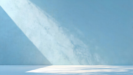 Blue background with wall Sky Room with Blue Horizon Empty blue room, sunlight, watercolor