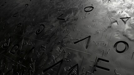 Mathematics in Motion. Abstract math background high detailed plain background