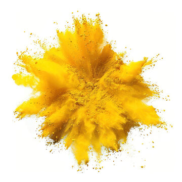 recommend clip art: Vibrant yellow powder explosion