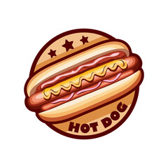 Hotdog original logo with white background