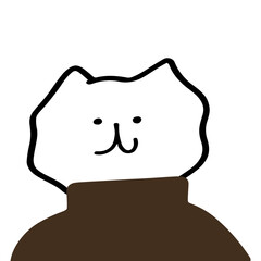Adorable Dog Character in Turtleneck Vector | Cute Minimalist Design
