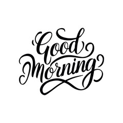 Good Morning vector calligraphy design,