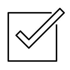 checkmark flat icon vector illustration