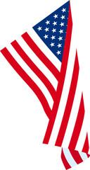 Obraz premium American flag symbol. Flat style.