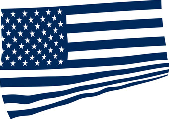 Obraz premium American flag symbol. Silhouette style.