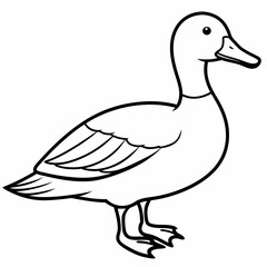 Duck Vector Illustration - Cartoon Logo Icon, Cute Animal Clipart, and Funny Design