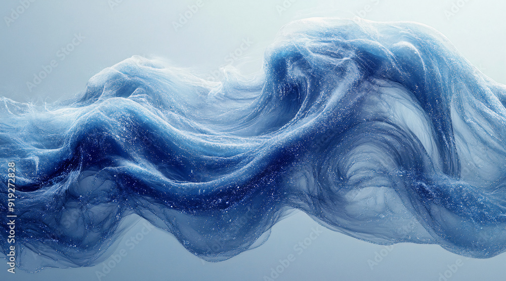 Poster abstract background with wavy lines and waves. blue waves. generative ai