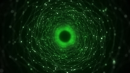 Abstract sci-fi tunnel. Wormhole absorbs cyberspace. 3D portal. Futuristic fantasy high-tech funnel. 3d rendering.