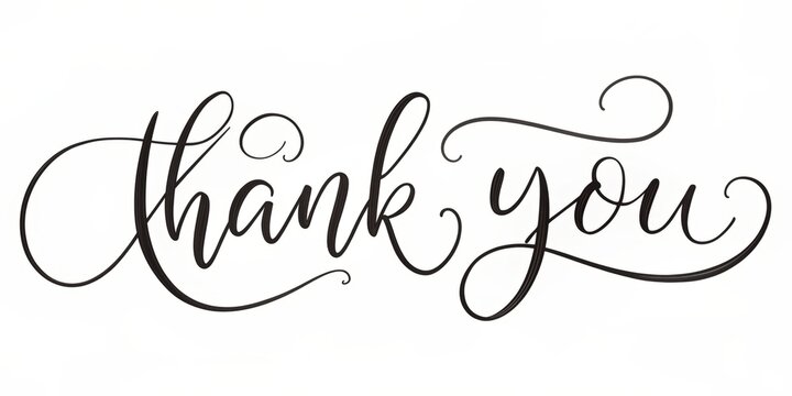 Thank you Latin letters. Thank you in Indonesian. Handwritten calligraphy thank you. white background.