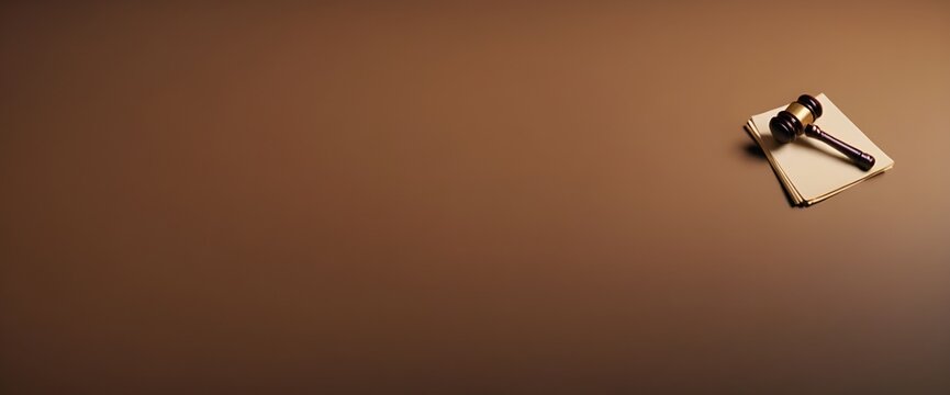 Gavel on notepad symbolizes law and justice