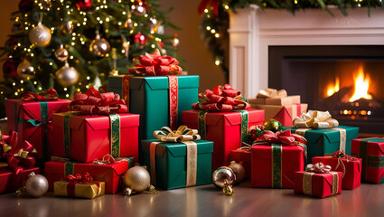 christmas tree with presents