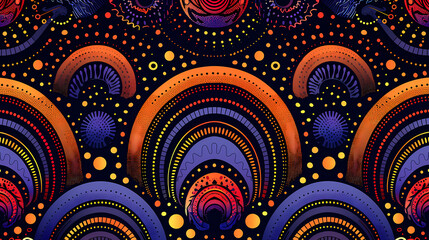 Dotted line geometric seamless pattern vector image