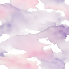 Fototapeta premium A blend from light lavender to soft pink watercolor on white background, Ai Generated