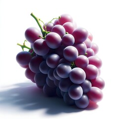 Fresh, sweet, ripe, purple, blue bunch of grapes isolated on white background