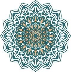 blue and yellow color mandala design