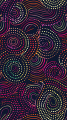 Fototapeta premium Dotted line geometric seamless pattern vector image