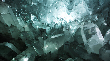 large crystal chunks in the ground
