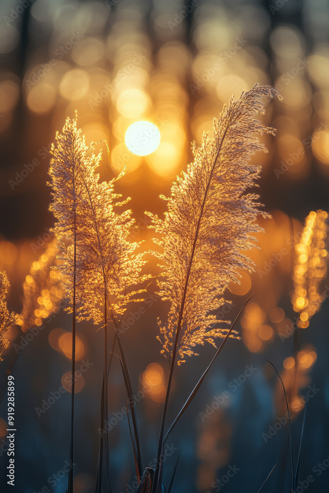 Poster a field of tall grasses swaying in the wind, with the whispers of the wild heard in every rustle,