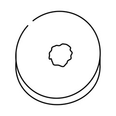 slice fruit kiwi line icon vector. slice fruit kiwi sign. isolated contour symbol black illustration