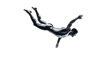 swimmer isolated on white background