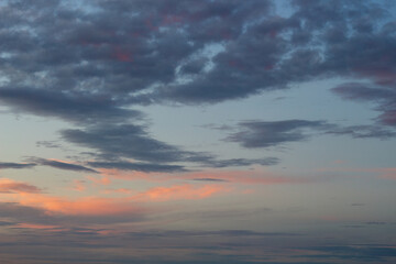 sunset in the sky