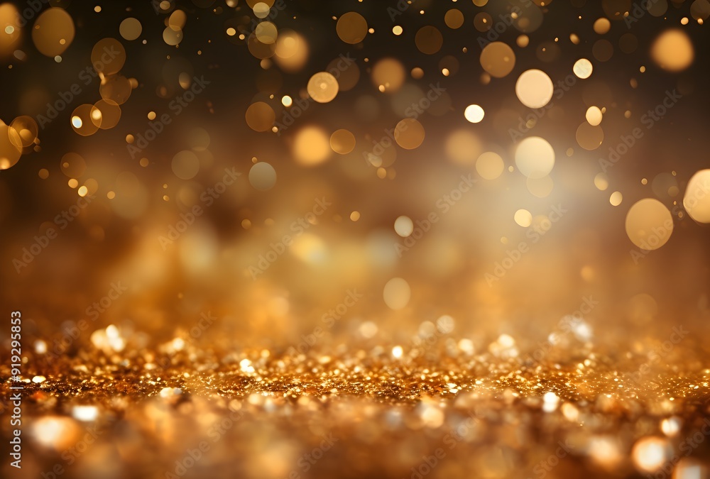 Poster light abstract glowing bokeh light. shining star, sun particles and sparks with lens flare effect on